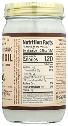 Dr. Bronner's Body Oil - Fair Trade, Vegan, USDA Organic - 14 fl oz Virgin Coconut Oil - Image 7