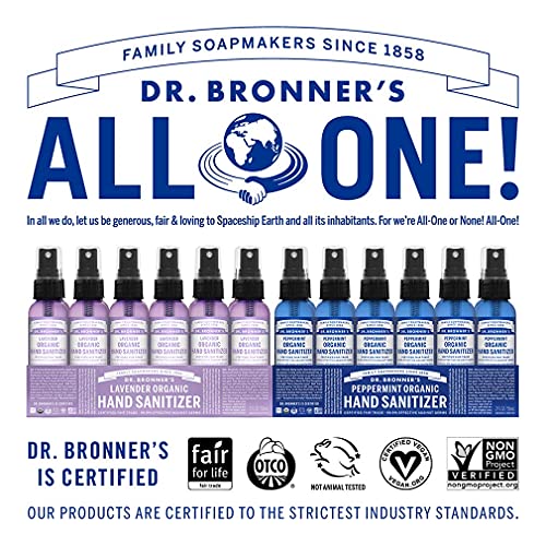 Dr. Bronner's Personal Care Set - Organic Peppermint Soap & Hand Sanitizer, Non-GMO - 34oz - Image 6