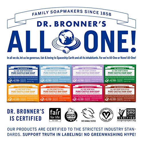 Dr. Bronner's Body Soap - Gentle Moisturizing Lather, Organic Oils, Vegan, 5oz Eucalyptus - Image 6