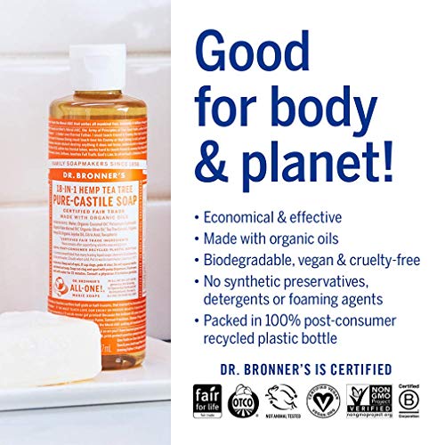 Dr. Bronner's Body Soap Variety Pack - Organic Ingredients, Plant-Based, 6 Scents - 4 oz Each - Image 5