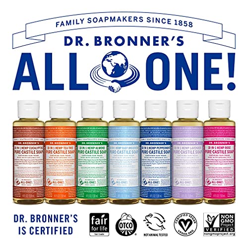 Dr. Bronner's Body Soap Variety Pack - Organic Ingredients, Plant-Based, 6 Scents - 4 oz Each - Image 6