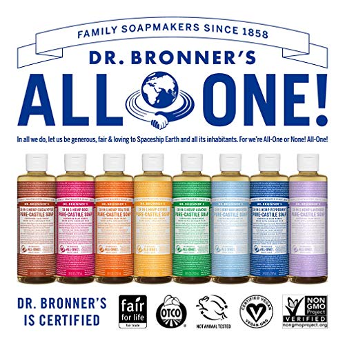 Dr. Bronner's Body Soap Variety Pack - Organic Oils, 18-in-1 Uses, 4 Scents - 32oz Total - Image 6
