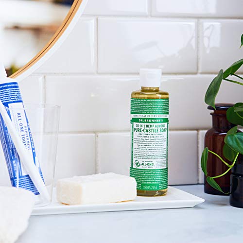 Dr. Bronner's Pure-Castile Liquid Soap - Organic Oils, Vegan, 18-in-1 Uses - Almond, 4oz - Image 3