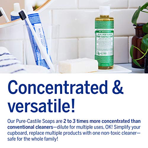 Dr. Bronner's Pure-Castile Liquid Soap - Organic Oils, Vegan, 18-in-1 Uses - Almond, 4oz - Image 5