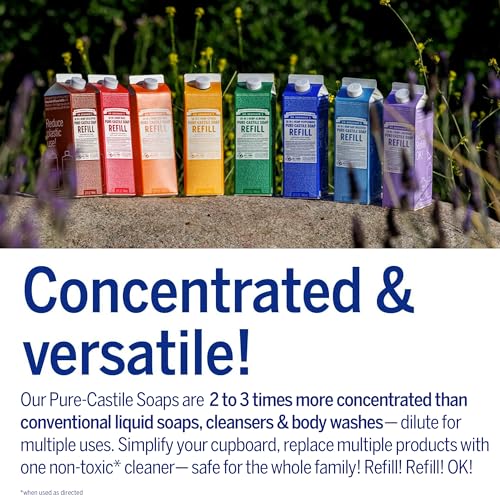 Dr. Bronner's Pure-Castile Liquid Soap - Organic & Vegan, 82% Less Plastic, 32oz (Tea Tree) - Image 5