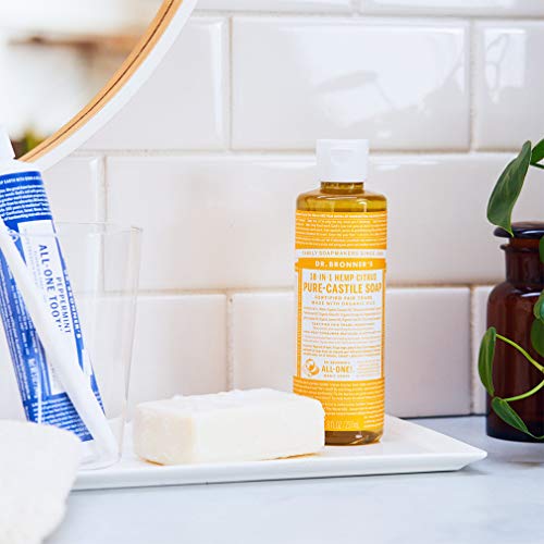 Dr. Bronner's Body Soap - Organic Oils, Multi-Purpose Uses, Vegan, 16 oz - Citrus Scent - Image 3