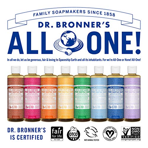 Dr. Bronner's Body Soap - Organic Oils, 18 Uses: Face, Body, Hair, Laundry - 8oz - Image 6