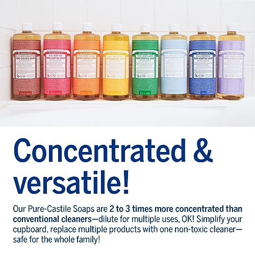 Dr. Bronner's Pure-Castile Liquid Soap - Made with Organic Oils, Vegan, 32oz Lavender - Image 4