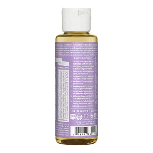 Dr. Bronner's Body Soap - Organic Oils, Fair Trade Ingredients, 18-in-1 Uses - Lavender, 4oz - Image 2