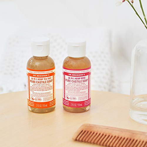 Dr. Bronner's Pure-Castile Liquid Soap - Organic Oils, Vegan, Multipurpose, 2oz - Image 3