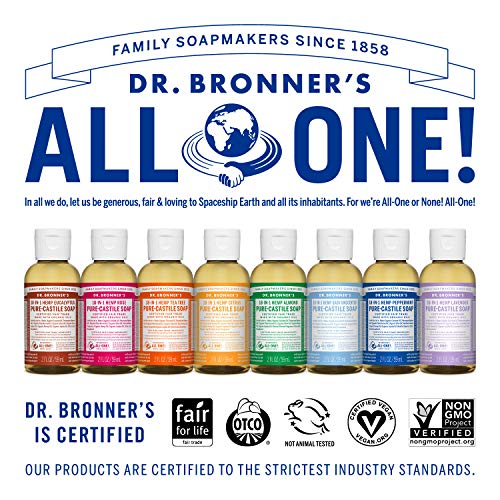Dr. Bronner's Pure-Castile Liquid Soap - Organic Oils, Vegan, Multipurpose, 2oz - Image 6