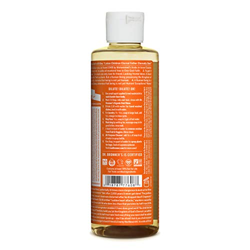 Dr. Bronner's Body Soap - Organic Oils for Acne-Prone Skin, Vegan, 8oz Concentrated Liquid - Image 2