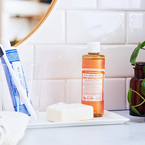 Dr. Bronner's Body Soap - Organic Oils for Acne-Prone Skin, Vegan, 8oz Concentrated Liquid - Image 3