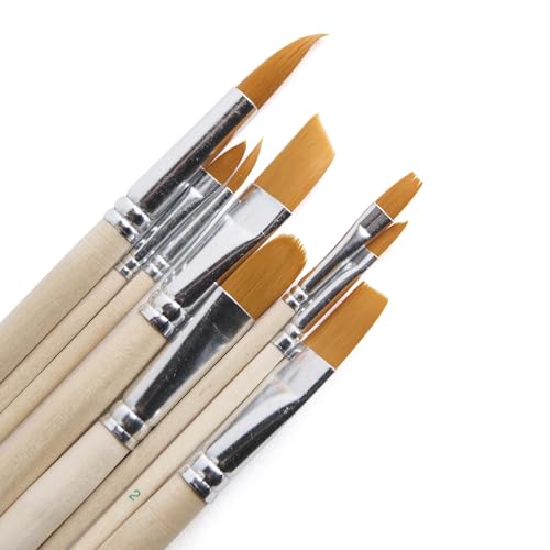 Eco-Kids Brush Set - Versatile Paint Brushes for All Ages, Durable Nylon, Easy Clean - 8-Pack - Image 2