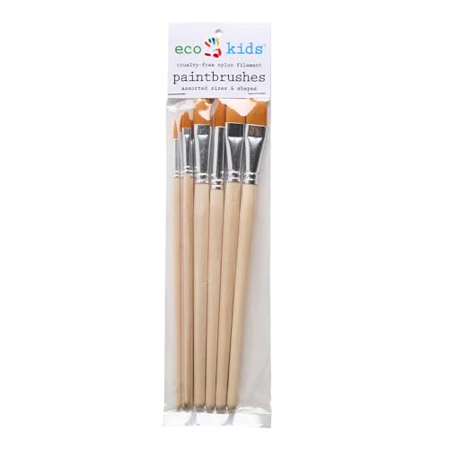 Eco-Kids Brush Set - Versatile Paint Brushes for All Ages, Durable Nylon, Easy Clean - 8-Pack - Image 4