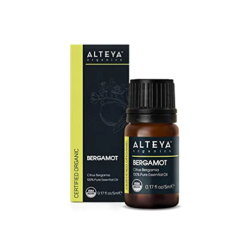 Alteya Organics Bergamot Essential Oil - USDA Organic, 100% Pure, Therapeutic Grade - 0.17 Fl Oz