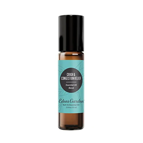 Edens Garden Cough Relief Essential Oil Blend - 100% Pure, Therapeutic Aromatherapy - 10ml Roll-On