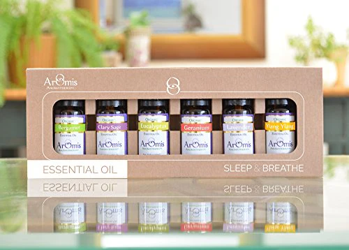 ArOmis Essential Oil Kit - Promote Restful Sleep, 100% Pure, 6 Premium Scents - 30ml
