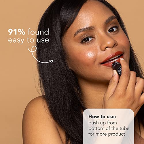 Ethique Dahlia Satin Matte Lipstick - Nourishing Terracotta Brown, Vegan, Cruelty-Free - 0.28 oz - Image 3