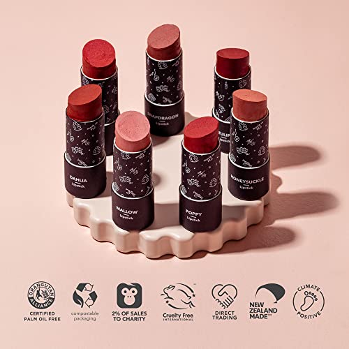 Ethique Dahlia Satin Matte Lipstick - Nourishing Terracotta Brown, Vegan, Cruelty-Free - 0.28 oz - Image 4
