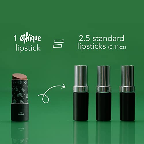 Ethique Dahlia Satin Matte Lipstick - Nourishing Terracotta Brown, Vegan, Cruelty-Free - 0.28 oz - Image 6