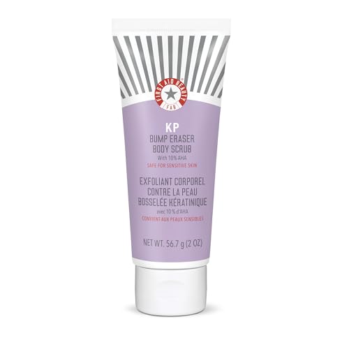 First Aid Beauty Body Scrub - Exfoliates Keratosis Pilaris, Vegan & Gluten-Free - 2 oz.