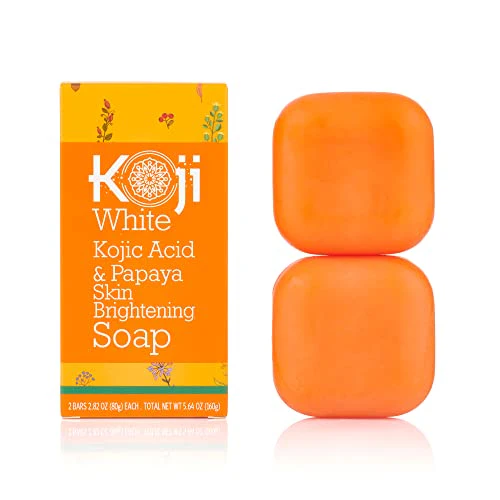 Koji White Soap Set - Brightening & Exfoliating, Hydrating for All Skin Types - 2 Bars, 2.82 oz