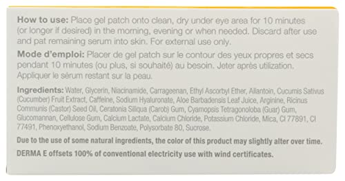 Derma E Eye Wrinkle Pad - Brightens & Moisturizes, Targets Puffiness - 3oz Hydro Gel Patches - Image 6