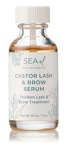 Sea El Castor Lash & Brow Serum - Nourishes & Thickens Lashes, Organic Oils - 1 fl oz
