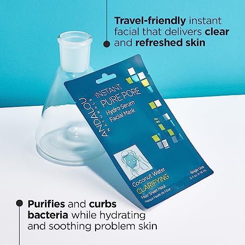 Andalou Naturals Face Mask - Hydrating Hydro Serum with Coconut Water, Non-GMO - 0.6 Fl Oz - Image 2