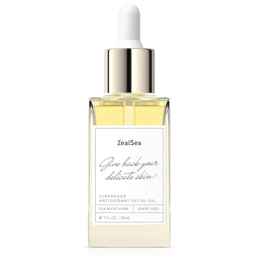 ZealSea Superfood Face Oil - Hydrates, Anti-Aging with Vitamin E & 3 Plant Oils - 0.9 Fl Oz