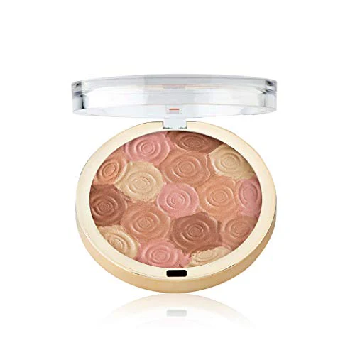 Milani Illuminating Face Powder - Luminous Blush, Bronzer & Highlighter - Hermosa Rose, 0.35oz