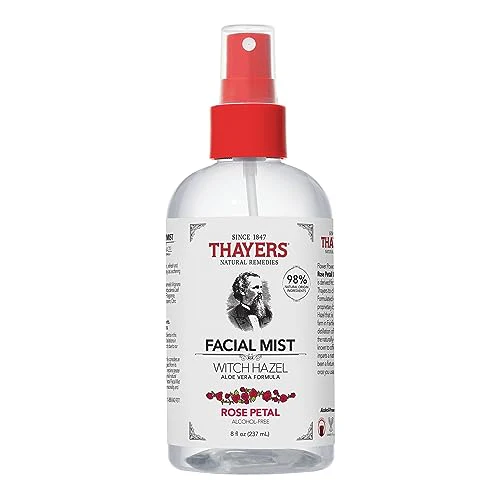 Thayers Witch Hazel Facial Mist Toner - Soothing & Hydrating Aloe Vera, Rose Petal - 8 oz