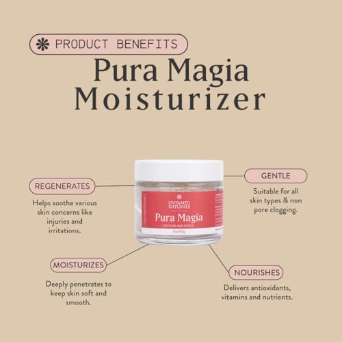 Untamed Naturals PURA MAGIA Facial Moisturizer - Skin Repair, Antioxidant-Rich, Rose Scent - 2oz - Image 2