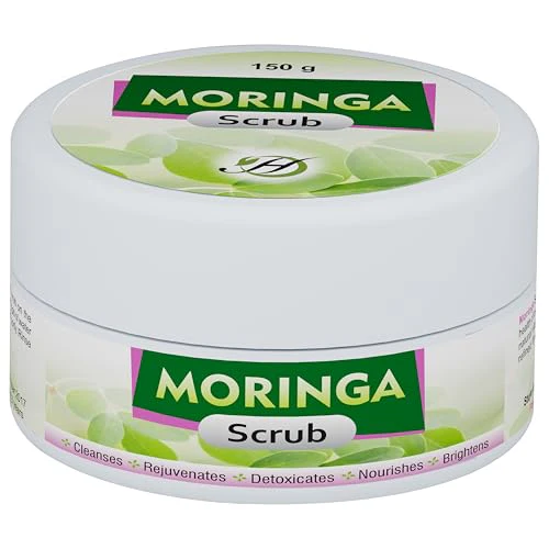 Herboganic Moringa Facial Scrub - Nourishing, Gentle Cleansing for All Skin Types - 4oz