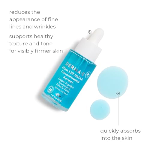 DERMA E Face Serum - Firms Skin, Hydrates with Copper Peptides & Resveratrol - 1oz - Image 2