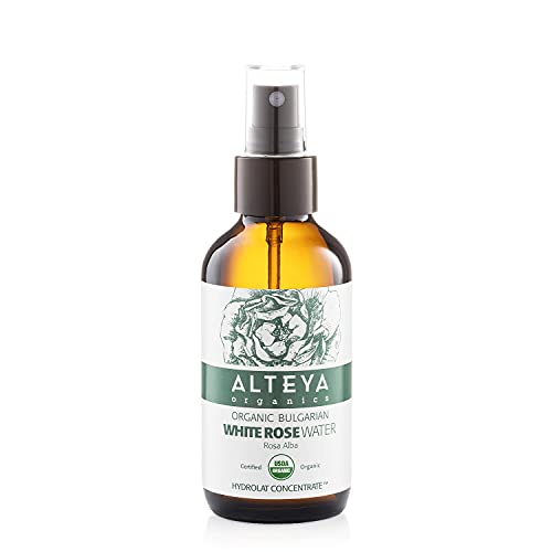 Alteya Organics White Rose Water Toner - USDA Certified Organic, Moisturizing - 4Fl Oz