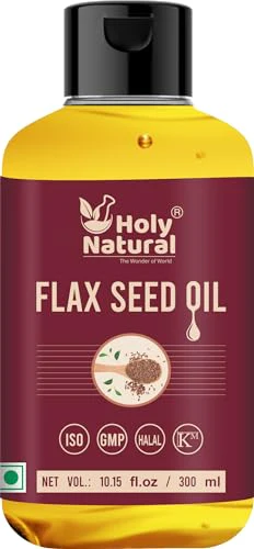 Holy Natural's Flax Seed Oil - Vital Omega-3 Supplement, Food Grade, 10.15 fl oz