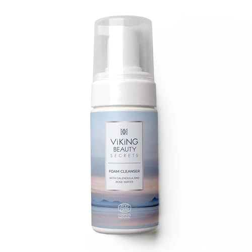 Viking Beauty Secrets Foam Face Cleanser - Hydrating Rose Water & Calendula, 3.38 fl oz