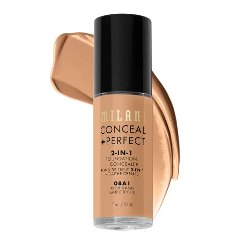 Milani Conceal + Perfect Foundation - Full Coverage for Flawless Skin, Cruelty-Free, 1 Fl. Oz. - Image 2