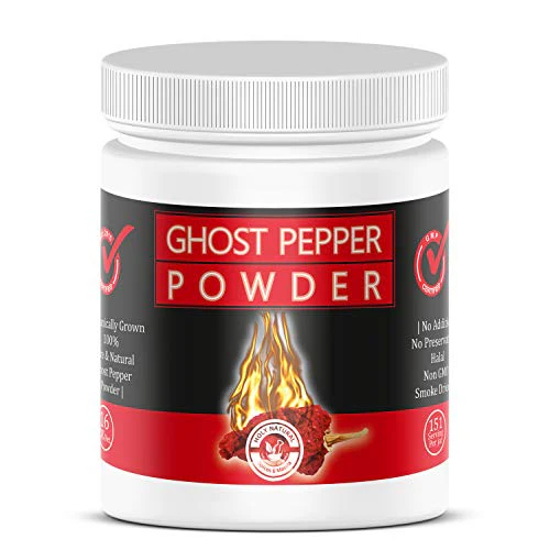 Holy Natural Ghost Pepper Powder - 100% Pure, Smoked Flavor, Non-GMO, 16 oz