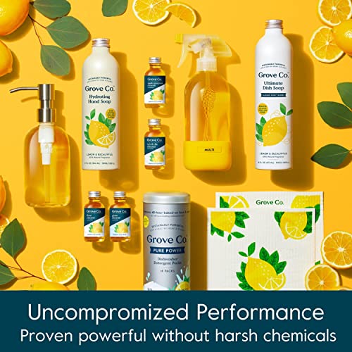 Grove Co. Multi-Purpose Cleaner Refill - Plant-Based, Ammonia-Free, Citrus Scent - 6 x 1 Fl Oz - Image 4