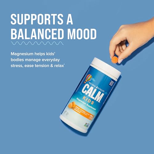 Natural Vitality CALM Kids Magnesium Gummies - Supports Balanced Mood, Vegan, Gluten-Free - 60 Count - Image 4