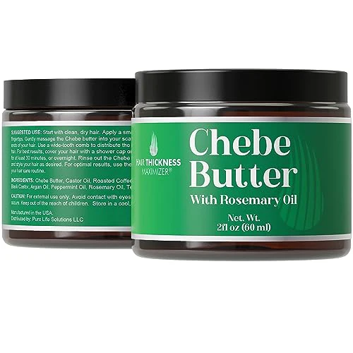 Hair Thickness Maximizer Chebe Rosemary Oil Hair Butter - Strengthens, Moisturizes - 2oz