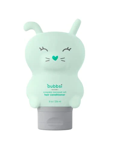 Bubbsi Kids Conditioner - Nourishes & Detangles with Organic Coconut Oil, Refillable 8oz