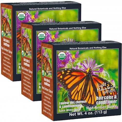 Light Mountain Henna Hair Dye - Nourishing Color, Organic Botanicals, Vegan - 4oz (Pack of 3) - Image 2