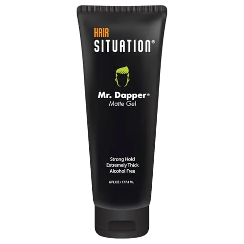 Hair Situation Mr. Dapper Hair Gel - Extra Strong Hold, Anti-Humidity, Alcohol-Free - 6 Oz
