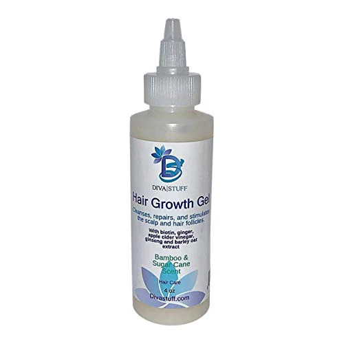 Diva Stuff Hair Growth Gel - Cleanses & Stimulates Scalp, Infused with Vitamins & Stem Cells - 4oz