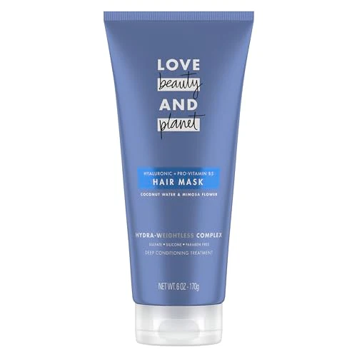 Love Beauty and Planet Hair Mask - Deep Conditioning, 3X Hydration, Vegan Formula - 6 oz