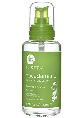 Luseta Macadamia Oil Hair Moisture Serum - Nourishing, UV Protection, Color Safe - 3.38oz